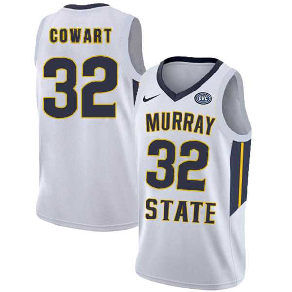 Murray State Racers #32 Darnell Cowart White College Basketball Jersey
